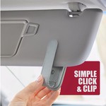 Topika 2 Packs Magnetic Leather Sunglasses&Card Holders for Car Visor