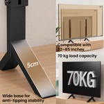 Topika Universal TV Stand, Height Adjustable, 70kg Load For 32-85" TVs