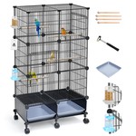 Topika Large Bird Cage With Wheels and Slide-Out Trays, 116CM Tall