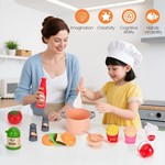 Topika Play Kitchen Accessories Toy Kitchen Sets for Kids, 108pcs