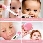 Topika 20 in 1 Baby Care Nursery Kit Infant Grooming Kit,Pink And Blue