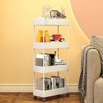 Topika - Movable Multipurpose Storage Trolley, 4-Tier Kitchen Storage Rack