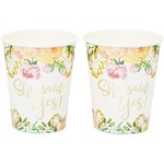 Topika-146 Piece Bridal Wedding Tableware with Paper Plates Cup Napkins Banner