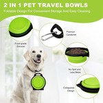 Topika - Collapsible Dog Bowls Silicone Travel Pet Food and Water Bowls Set