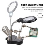 Topika Soldering Station Set, Metal Stand with LED Magnifier Helping Hands