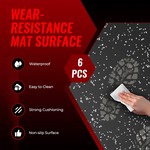 Topika - EVA Rubber, Mat Interlocking Foam Floor Mats Weight Mats, 6/12 Pcs