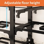 Topika - 8-Tier Pan Organiser Rack for Kitchen Adjustable Cabinet Storage