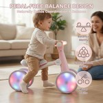 Topika Toddler Bike Balance Bike with Music & Light Up Wheels