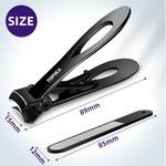 Topika-Nail Clippers Set 2pcs, Wide Jaw Heavy Duty Stainless Steel Cutter