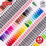 ZEYAR - 48-Colour Oil-Based Paint Marker Pen Set, 0.7mm Extra Fine Tip