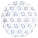 Topika - 144-Piece Baby Boy Elephant Party Plates and Paper Tableware Set
