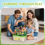 Topika Flower Garden Building Blocks 117pcs Pretend Play Set, STEM Toy