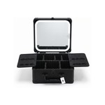 Topika Travel Makeup Bag with LED Mirror, Hard Case & Dividers