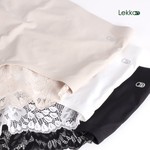Lekkon 3 Pack Lace High-Waisted Women Panties, Silky Microfiber Underwear