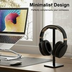 Topika - 23.5CM Headphone Stand Rack, Metal Supporting Bar, Anti-Slip Base