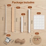 Topika - 130pcs Candle Wicks Kit with 100 Cotton & 30 Wood Wicks