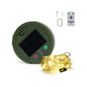 Topika Outdoor Solar String Lights, Camp String Lights 12M Rechargeable LED