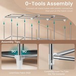 TopikaHome -Portable Closet Organiser with Cover, 4 Rods, Shelves & Pockets
