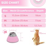 TopikaPet - Blue/Pink Soft Cat Cone Collar Adjustable, Lightweight