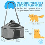 Topika Pet Carrier Soft-Sided Cat Dog Travel Bag Collapsible Portable Cage