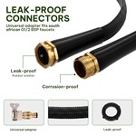 Topika - 15M Garden Hose Pipe Set, Braided TPU Water Hose For Watering