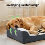 Topika Waterproof Orthopaedic Dog Bed with L-Shaped Bolster Large