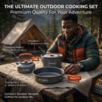 Topika Larger 21pcs Camping Cookware Set for 2, Outdoor Cooking & Picnics