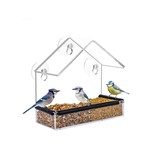 Window Bird Feeder with 3 Suction Cups, Acrylic Clear Bird House Box