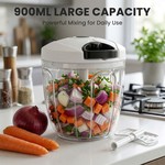 Topika Quick Hand Chopper 900ml String Chopper Blender Machine&5 Blades