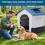 Topika Dog House with Window, Waterproof Pet Shelter, Raised Pet House