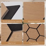 Topika 6pcs Teak 3D Honeycomb Wood Acoustic Panels For Home & Office Decor