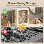 Topika 360 Rotating Jewellery Box, 5-Layer Makeup Organiser for Vanity