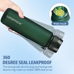 UZSPACE 1L Tritan Plastic Water Bottle Leakproof Sports Bottle BPA Free