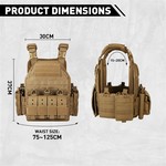 Topika - Heavy duty Tactical Vest 1000D Nylon Vest with MOLLE Pouches