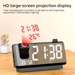 Topika 180 Projection Alarm Clock with Clear Time & Temperature Display