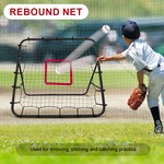 Topika Football Training Rebound Net 1m - Adjustable Soccer Rebounder Frame