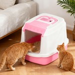 Topika Hooded Cat Litter Box with Litter Scoop, Fully Enclosed, Leak-Proof