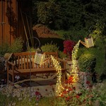 Topika Garden Decoration Solar Light Solar Sprinkler with LED String Lights
