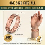 Topika Men's 3-Row Copper Magnetic Bracelet