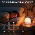 Topika Sunrise Alarm Clock with White Noise, Wake Up Light Speaker