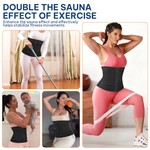 Topika Women's Segmented Workout Waist Trainer Belt, Black Waist Shapewear