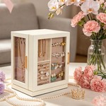 Topika 360 Rotating Jewellery Box, 5-Layer Makeup Organiser for Vanity