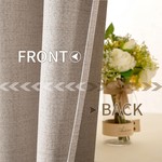 Topika 100% Blackout Linen Eyelet Curtain for Bedroom & Living Room