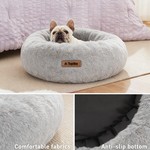 Topika Dog /Cat Bed 50cm Fluffy Faux Fur Donut Cuddler for Small Pets