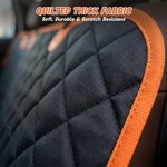 Topika Dog Car Seat Cover Hard Bottom Bone Pattern Protector