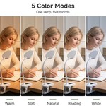 Topika Clip-On Desk Lamp, Rechargeable LED Bedside Lamp With Touch Control