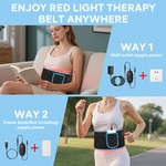 Topika Red Light Therapy Belt with Infrared Heat, 5 Levels, 105 Light Chips