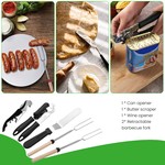 Topika - Camping Kitchen Set 27 Piece Portable Camping Utensil Set With Bag