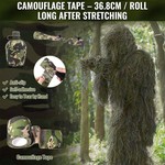 Topika Adult Ghillie Suit 6 Piece Set, 3D Leafy Green Camo Hunting Apparel
