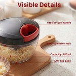 Topika-Spin Chopper Food Processor,400ml Pull-String Vegetable Chopper